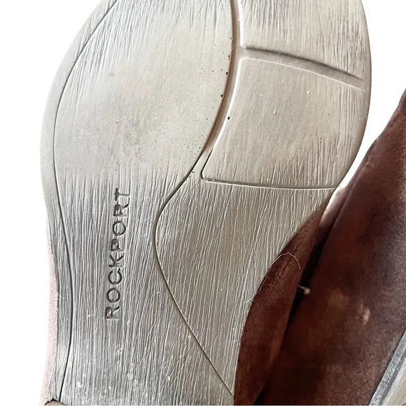 Rockport Adidas Adiprene Brown Suede Loafer Men’s Size 10 Work Shoe Comfort Tech - Picture 10 of 11